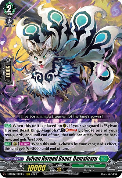 Sylvan Horned Beast, Damainaru (D-BT02/009EN) [A Brush with the Legends]