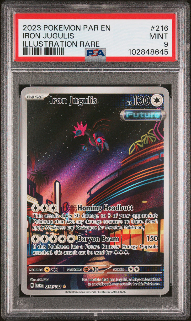 Pokemon - Pardox Rift - Iron Jugulis - Illustration Rare - PSA 9