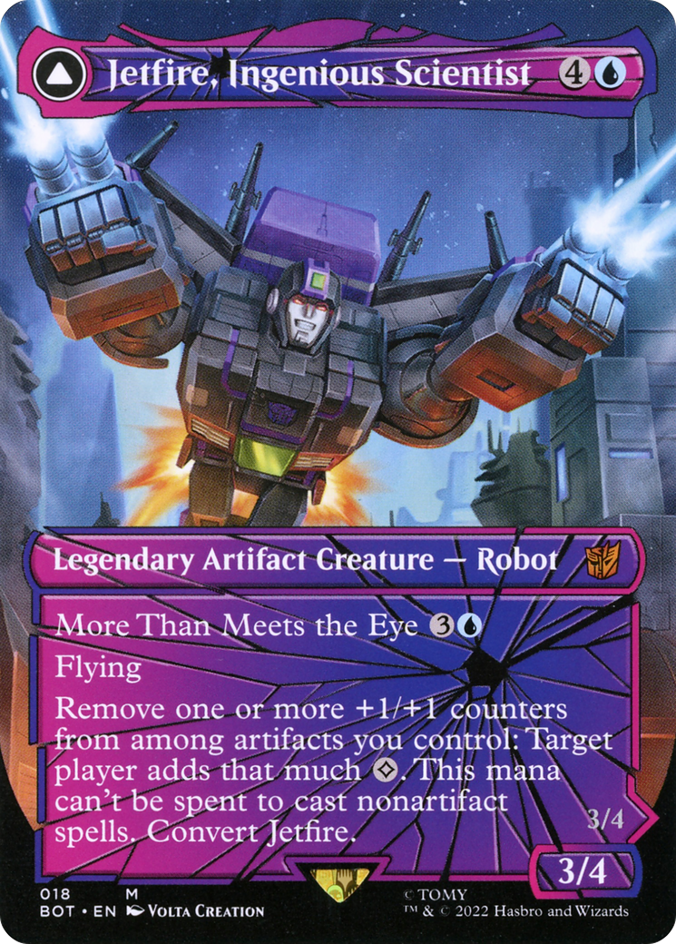 Jetfire, Ingenious Scientist (Shattered Glass) (BOT-018) - Transformers (Borderless)