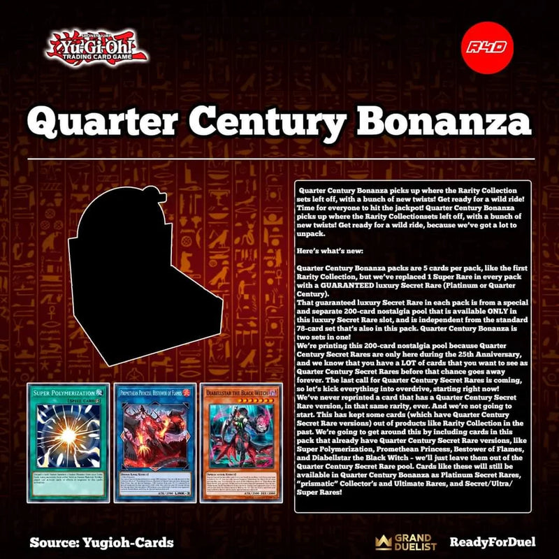 Yugioh - Quarter Century Bonanza: Tuck Box Display