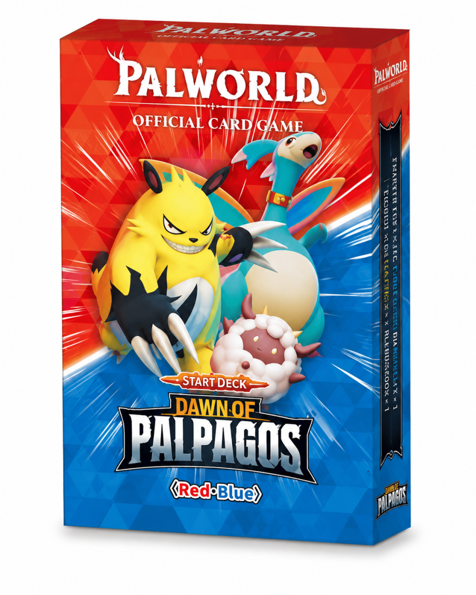 Palworld Official Card Game Dawn of Palpagos Start Deck (Red-Blue) box art