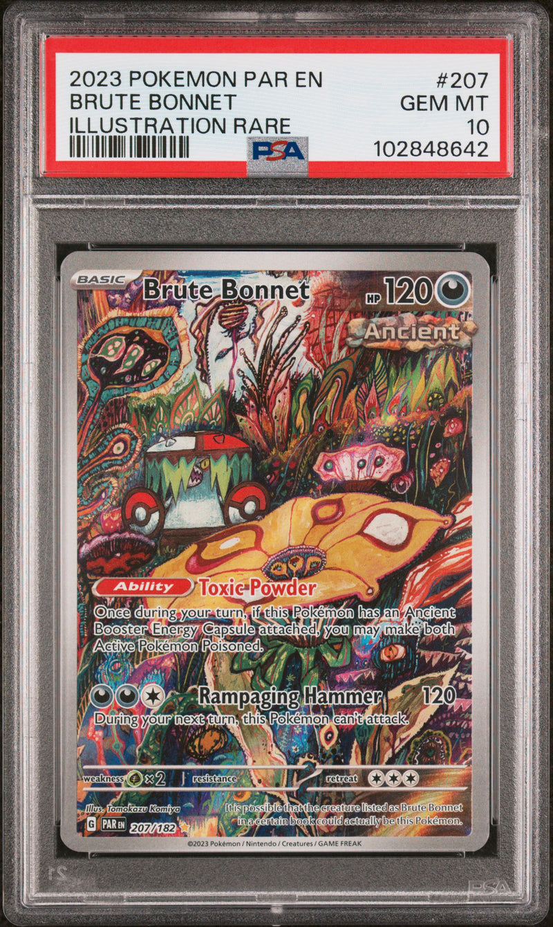 Pokemon - Pardox Rift - Brute Bonnet - Illustration Rare - PSA 10