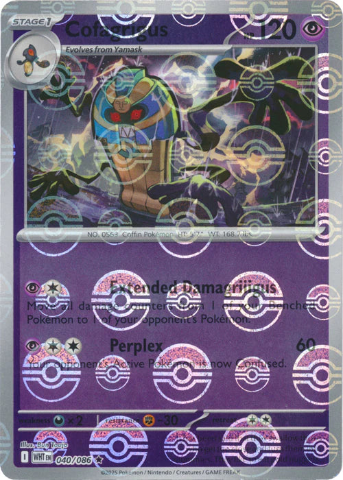Cofagrigus (Poke Ball Pattern) - 040/086 - Rare - Holofoil