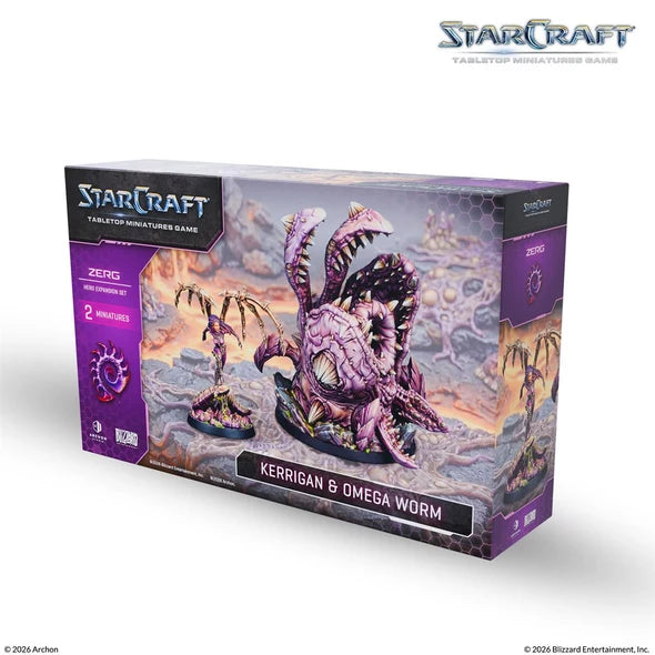 StarCraft: Tabletop Miniatures Game - Zerg - Kerrigan & Omega Worm Expansion Set