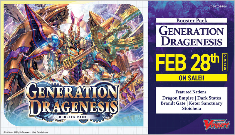 Cardfight!! Vanguard - VGE-DZ-BT06 - Generation Dragenesis Nation Split (Pre-Order)