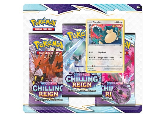 Pokemon - Chilling Reign - 3PK Blister - Snorlax
