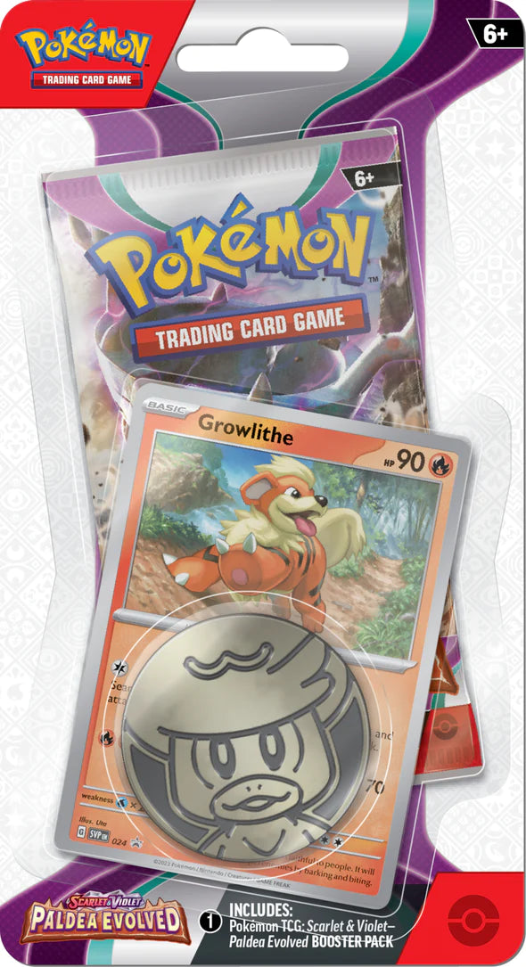 Pokemon - Scarlet and Violet - Paldea Evolved - Checklane Blister - Growlithe