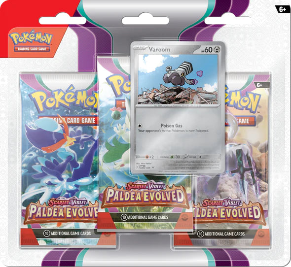 Pokemon - Scarlet and Violet - Paldea Evolved - Varoom 3 Pack Blister