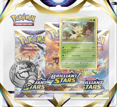 Pokemon - Brilliant Stars - 3 Pack Blister - Leafeon