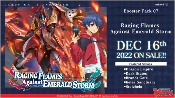 Cardfight!! Vanguard - VGE-D-BT07 - Raging Flames Against Emerald Storm Booster Box