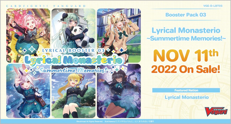 Cardfight!! Vanguard - VGE-D-LTB03 - Lyrical Monasterio - Summertime Memories! Booster Box